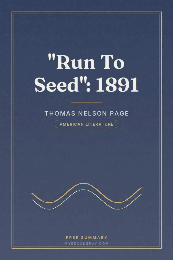 Cover of "Run To Seed": 1891
