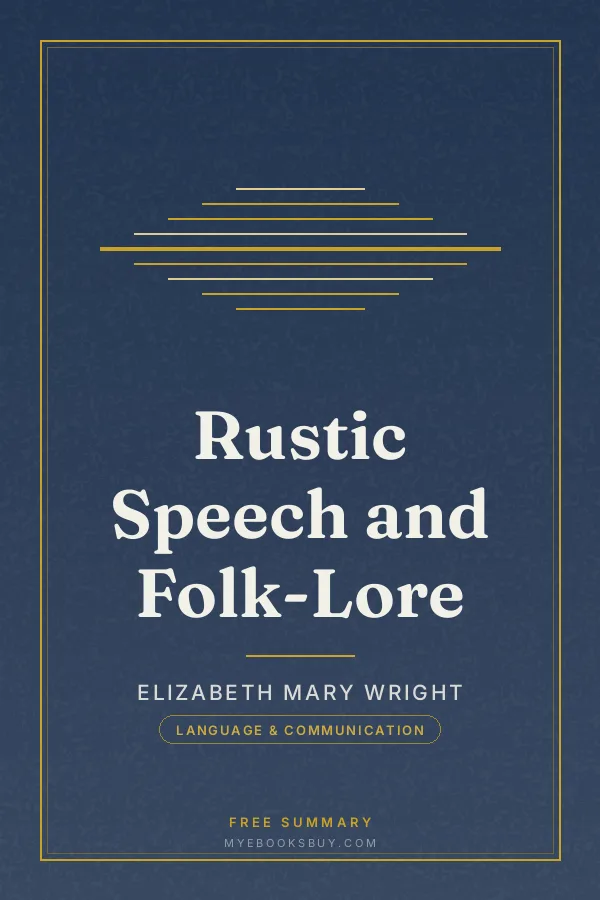 Cover of Rustic Speech and Folk-Lore