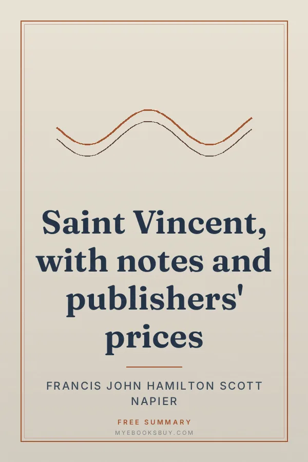 Cover of Saint Vincent, with notes and publishers' prices