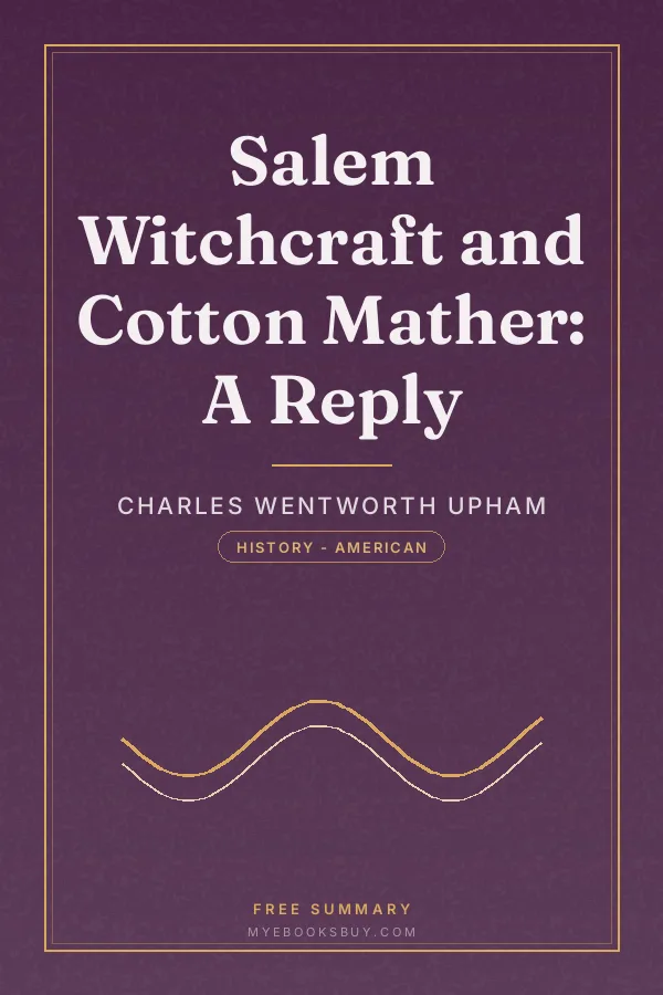 Cover of Salem Witchcraft and Cotton Mather: A Reply
