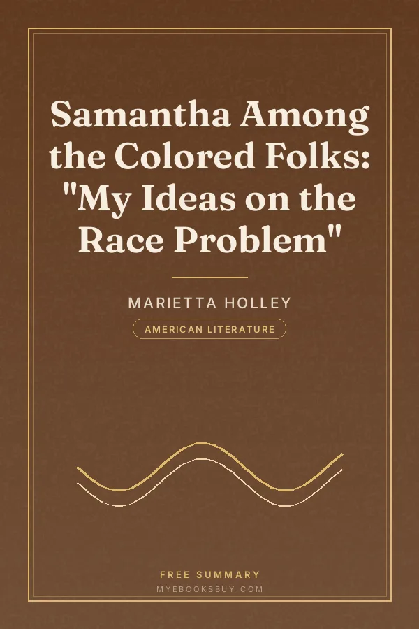 Cover of Samantha Among the Colored Folks: "My Ideas on the Race Problem"