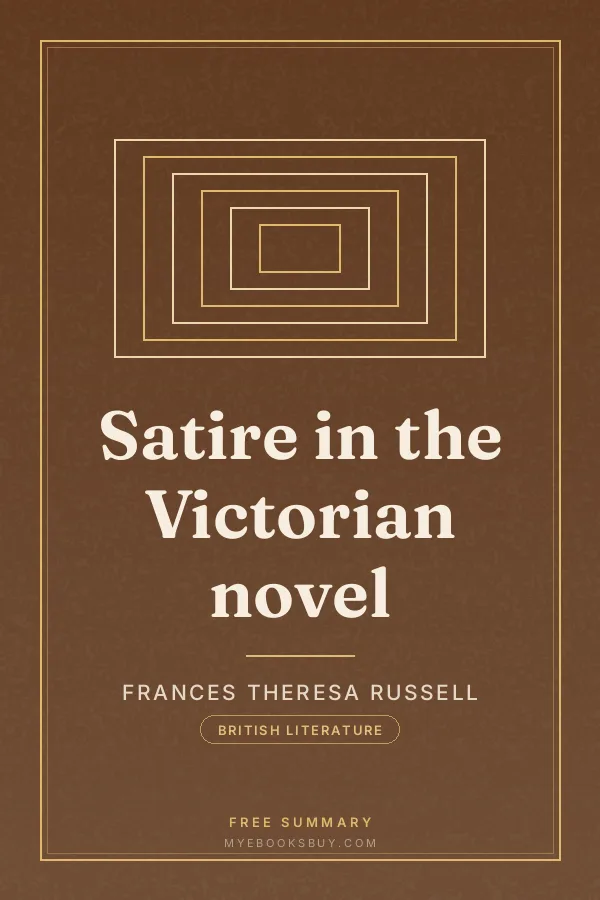 Cover of Satire in the Victorian novel