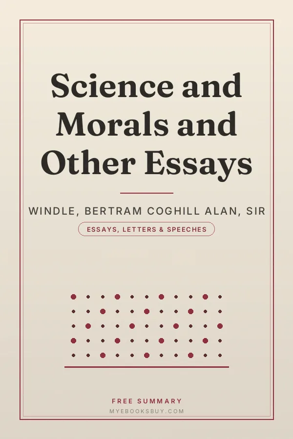 Cover of Science and Morals and Other Essays