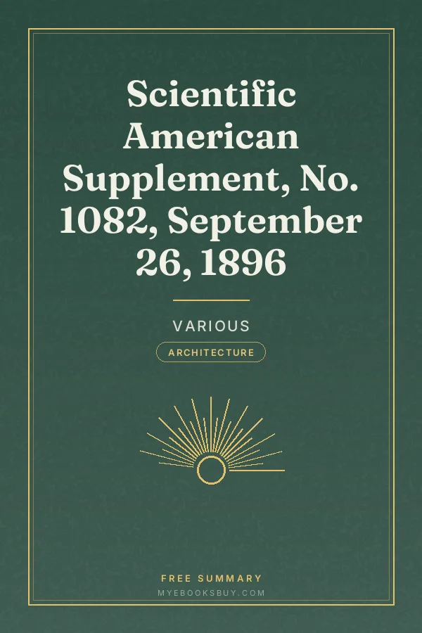 Cover of Scientific American Supplement, No. 1082, September 26, 1896