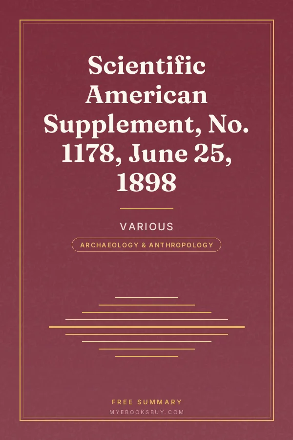 Cover of Scientific American Supplement, No. 1178, June 25, 1898