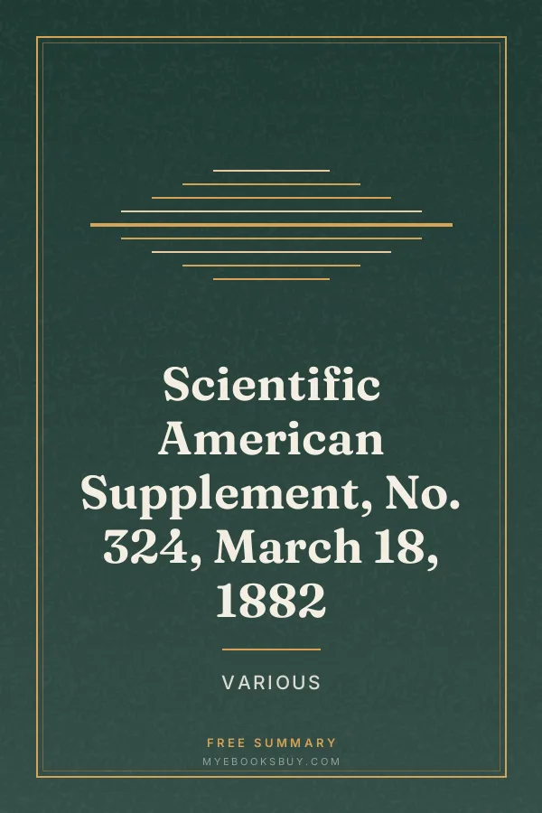 Cover of Scientific American Supplement, No. 324, March 18, 1882