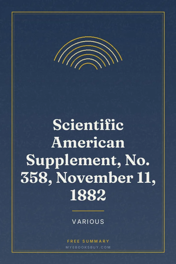 Cover of Scientific American Supplement, No. 358, November 11, 1882