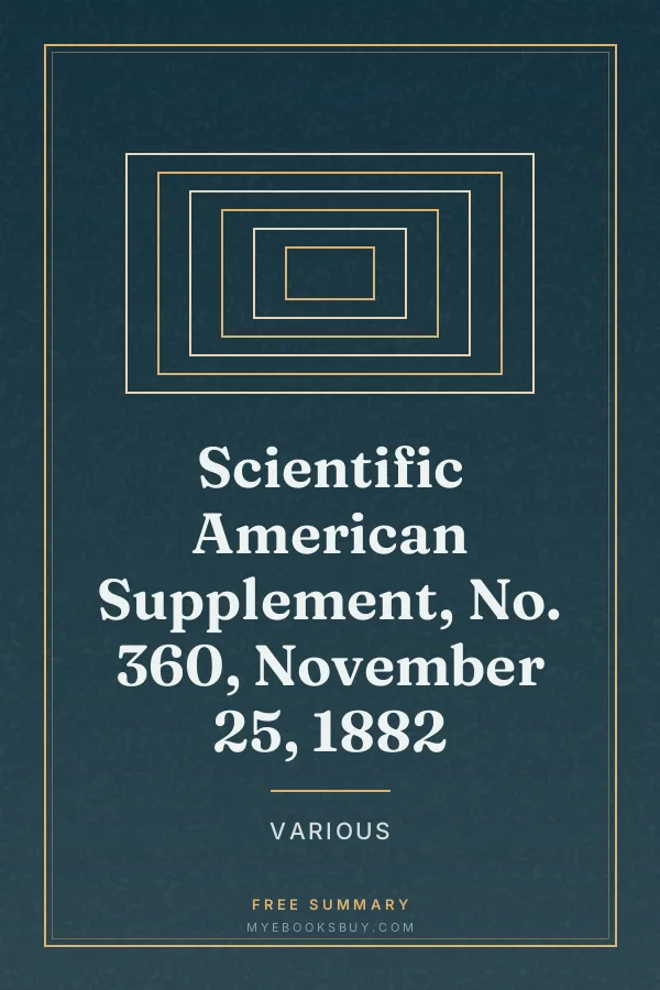 Cover of Scientific American Supplement, No. 360, November 25, 1882