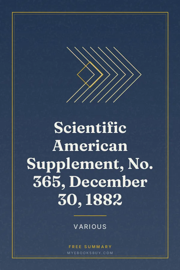 Cover of Scientific American Supplement, No. 365, December 30, 1882