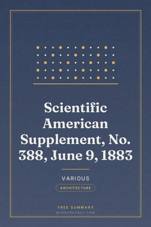 Cover of Scientific American Supplement, No. 388, June 9, 1883