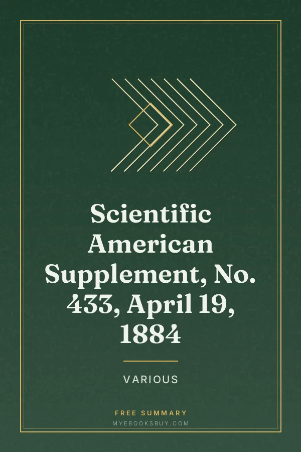 Cover of Scientific American Supplement, No. 433, April 19, 1884