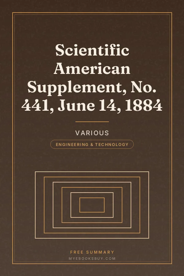 Cover of Scientific American Supplement, No. 441, June 14, 1884