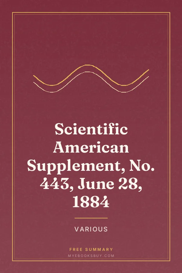 Cover of Scientific American Supplement, No. 443, June 28, 1884