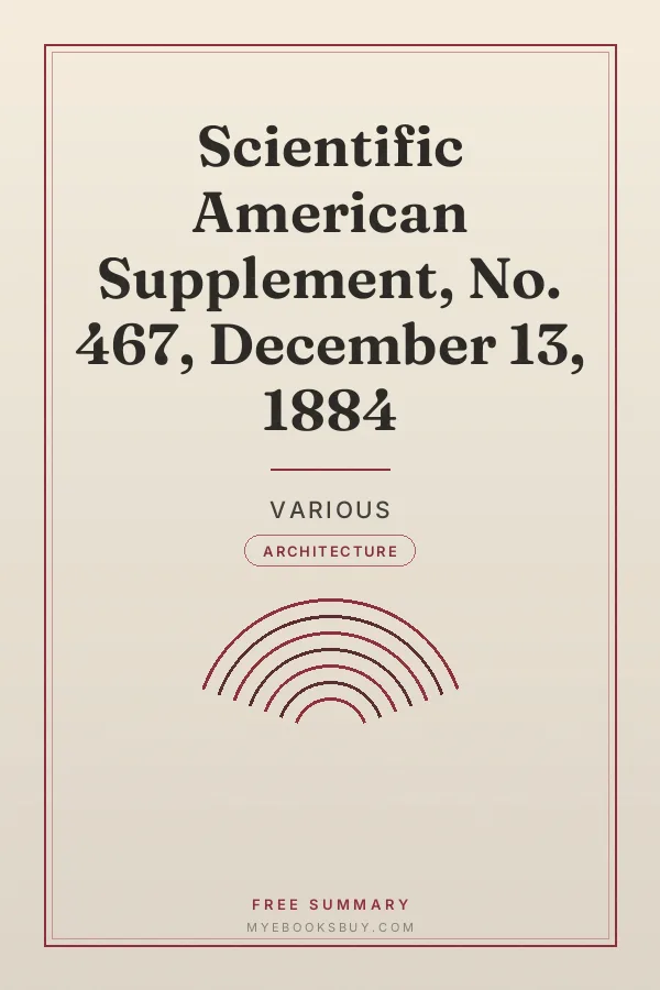 Cover of Scientific American Supplement, No. 467, December 13, 1884