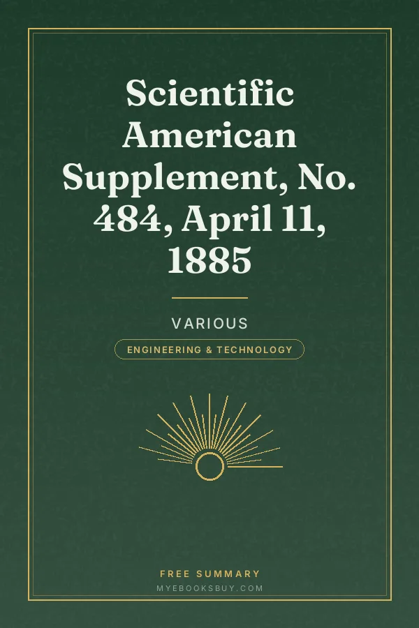 Cover of Scientific American Supplement, No. 484, April 11, 1885