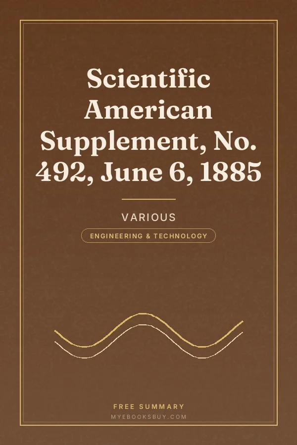 Cover of Scientific American Supplement, No. 492, June 6, 1885
