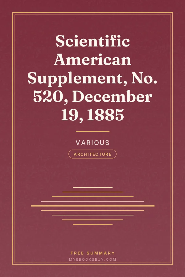 Cover of Scientific American Supplement, No. 520, December 19, 1885
