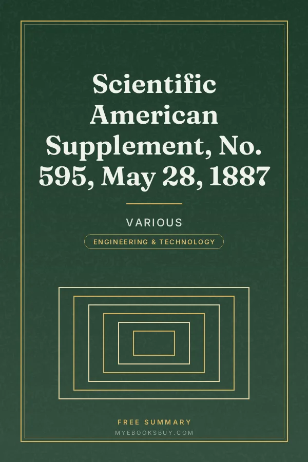 Cover of Scientific American Supplement, No. 595, May 28, 1887