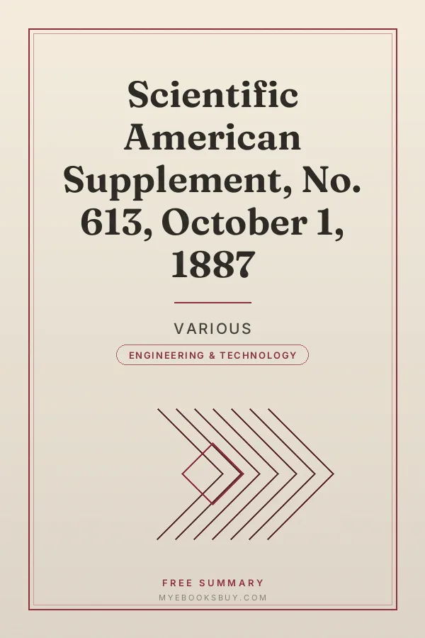Cover of Scientific American Supplement, No. 613, October 1, 1887