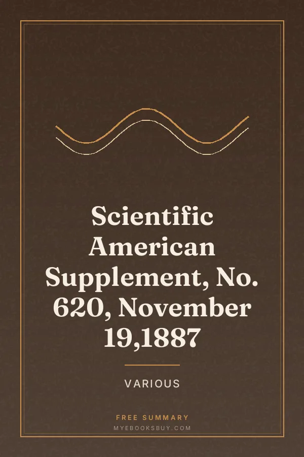 Cover of Scientific American Supplement, No. 620, November 19,1887