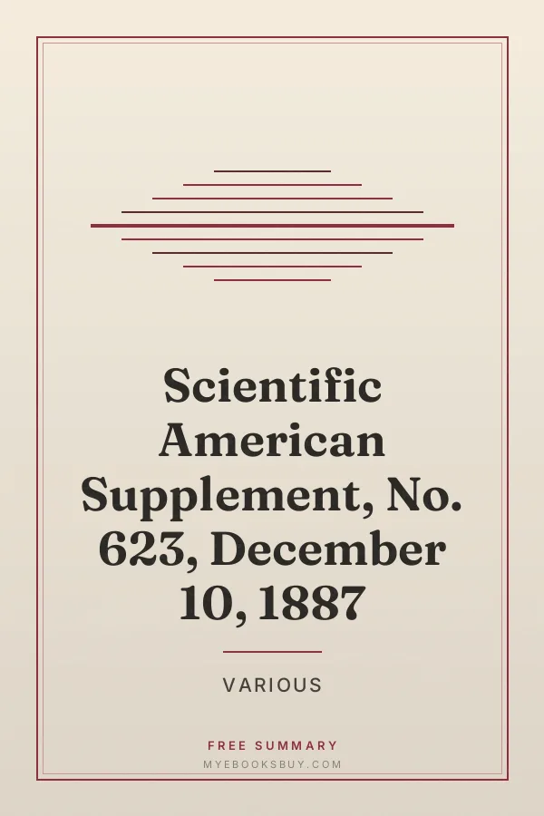 Cover of Scientific American Supplement, No. 623, December 10, 1887
