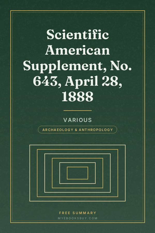 Cover of Scientific American Supplement, No. 643, April 28, 1888