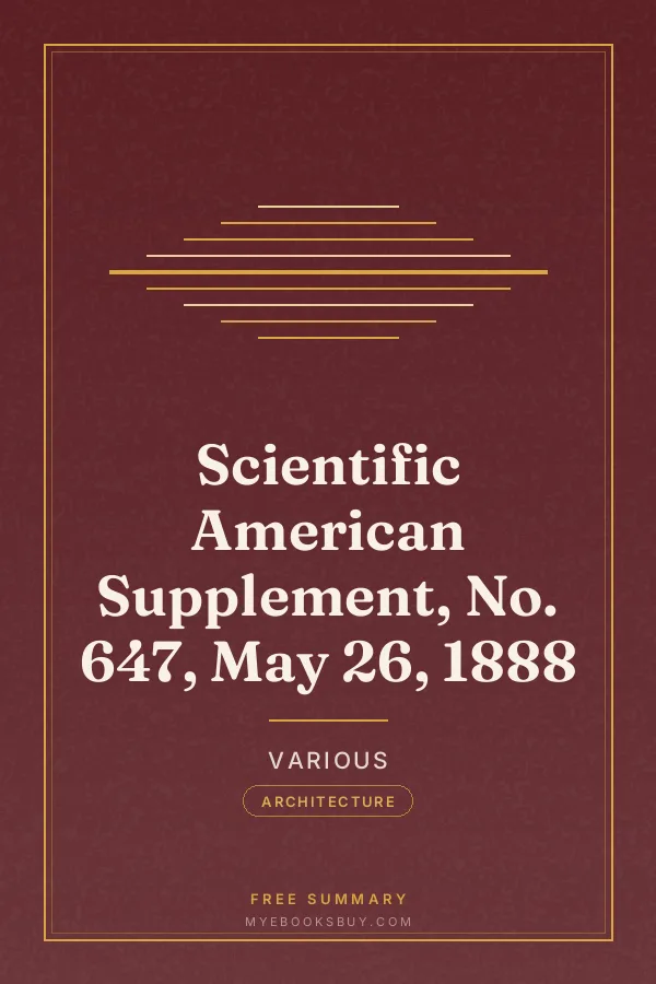 Cover of Scientific American Supplement, No. 647, May 26, 1888