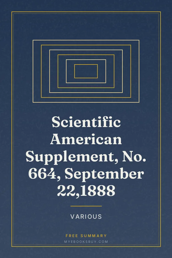Cover of Scientific American Supplement, No. 664, September 22,1888