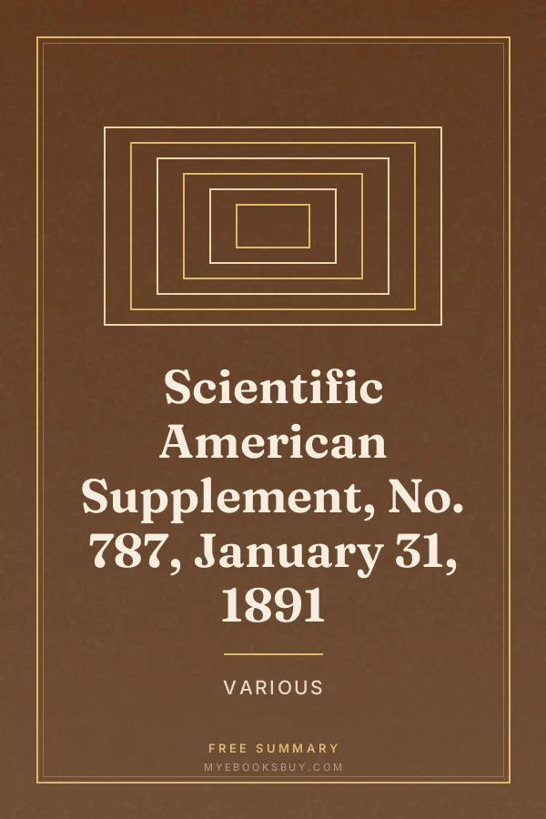 Cover of Scientific American Supplement, No. 787, January 31, 1891