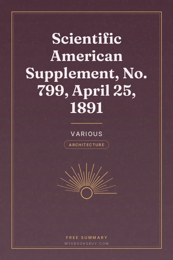 Cover of Scientific American Supplement, No. 799, April 25, 1891
