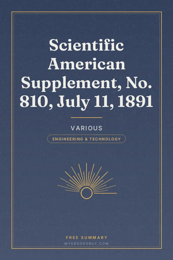 Cover of Scientific American Supplement, No. 810, July 11, 1891