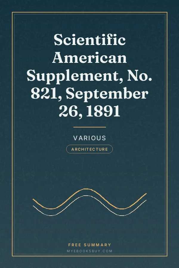Cover of Scientific American Supplement, No. 821, September 26, 1891
