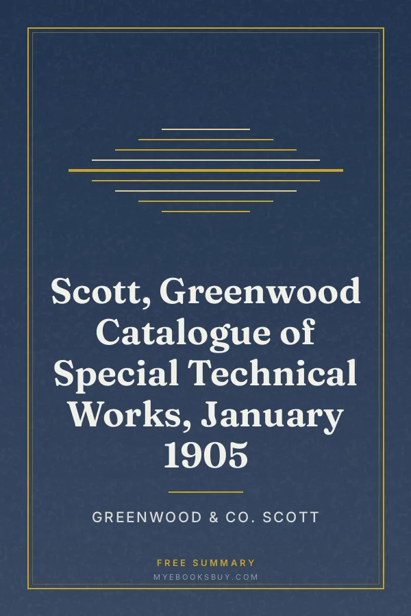 Cover of Scott, Greenwood Catalogue of Special Technical Works, January 1905