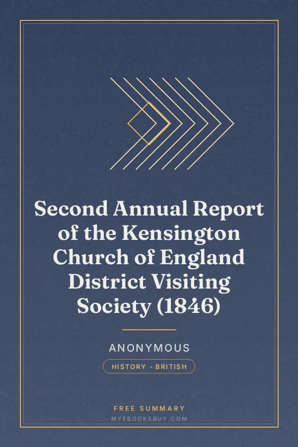 Cover of Second Annual Report of the Kensington Church of England District Visiting Society (1846)