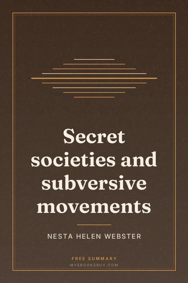 Cover of Secret societies and subversive movements