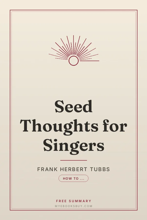 Cover of Seed Thoughts for Singers
