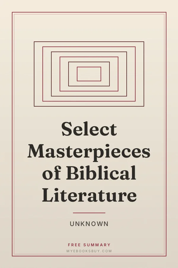 Cover of Select Masterpieces of Biblical Literature