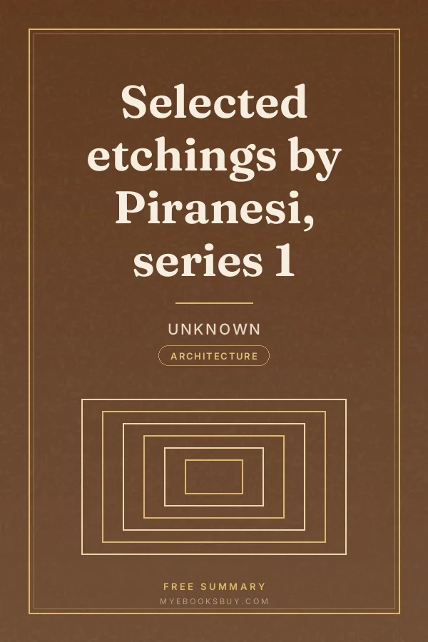 Cover of Selected etchings by Piranesi, series 1