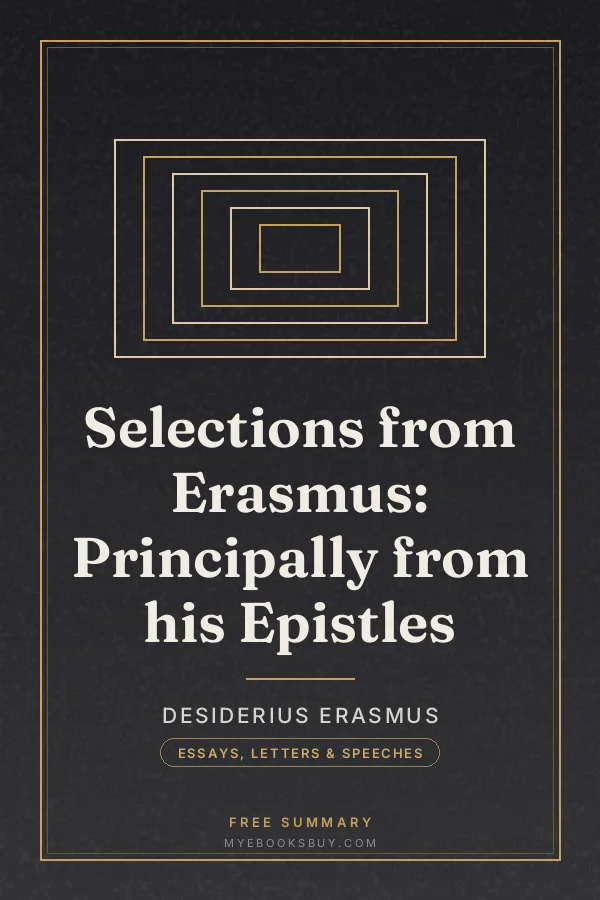 Cover of Selections from Erasmus: Principally from his Epistles