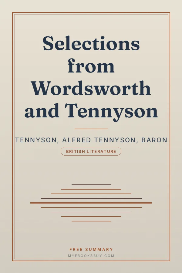 Cover of Selections from Wordsworth and Tennyson