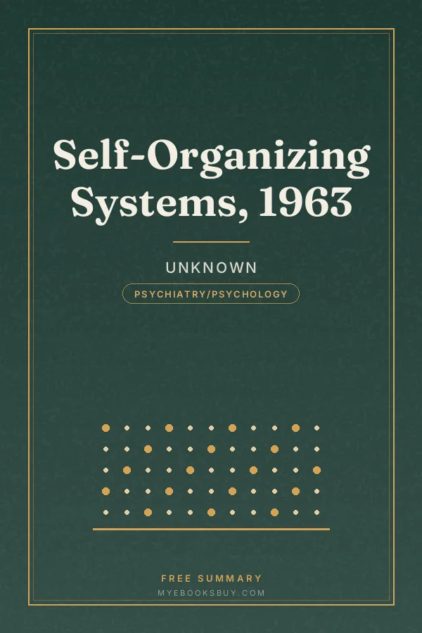 Cover of Self-Organizing Systems, 1963