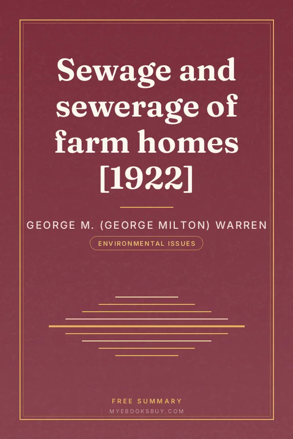 Cover of Sewage and sewerage of farm homes [1922]