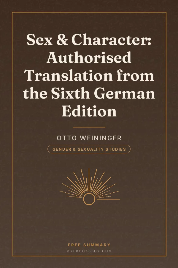 Cover of Sex & Character: Authorised Translation from the Sixth German Edition