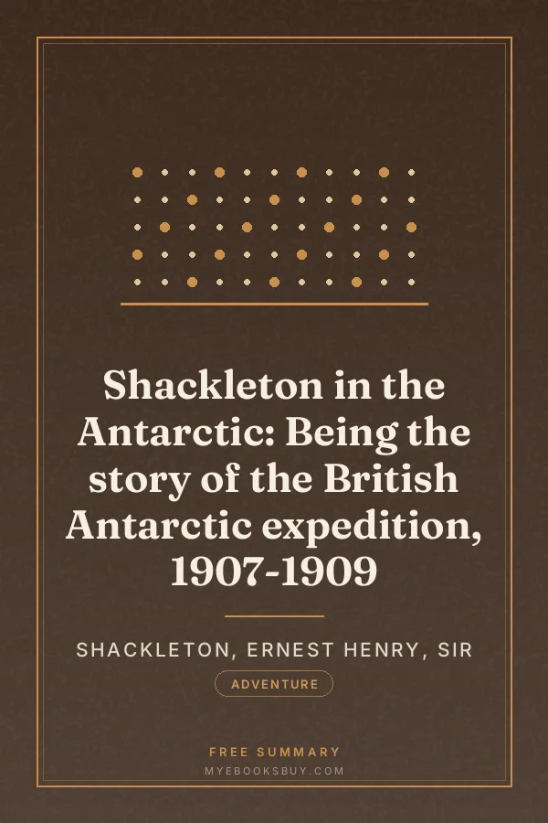 Cover of Shackleton in the Antarctic: Being the story of the British Antarctic expedition, 1907-1909