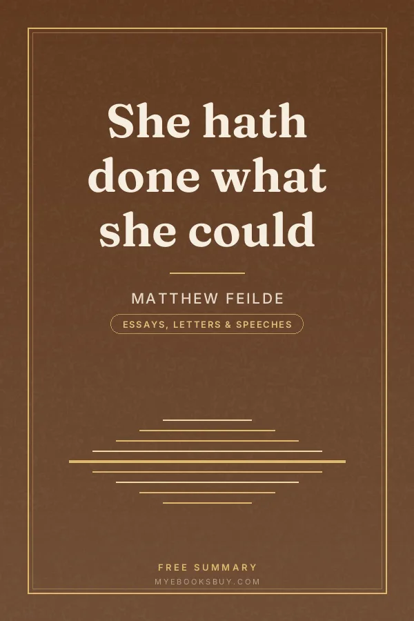 Cover of She hath done what she could