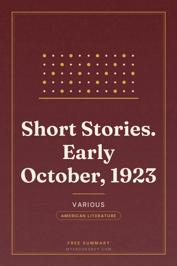 Cover of Short Stories. Early October, 1923