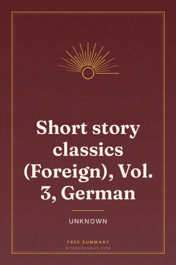 Cover of Short story classics (Foreign), Vol. 3, German