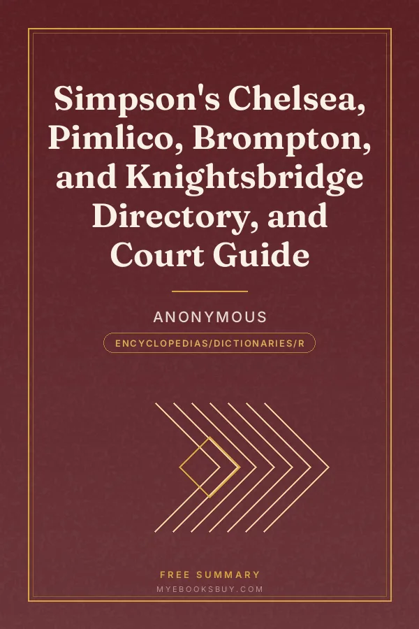 Cover of Simpson's Chelsea, Pimlico, Brompton, and Knightsbridge Directory, and Court Guide