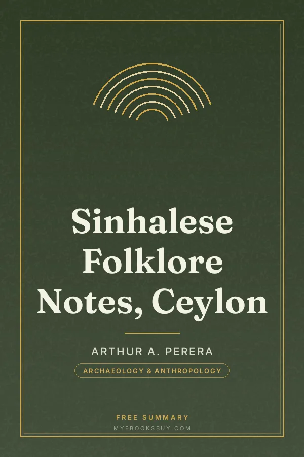 Cover of Sinhalese Folklore Notes, Ceylon