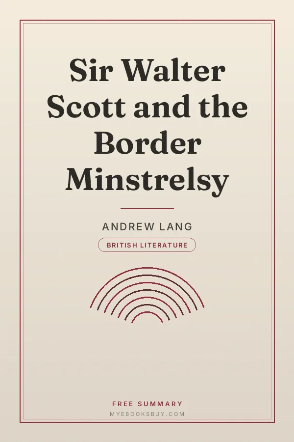 Cover of Sir Walter Scott and the Border Minstrelsy